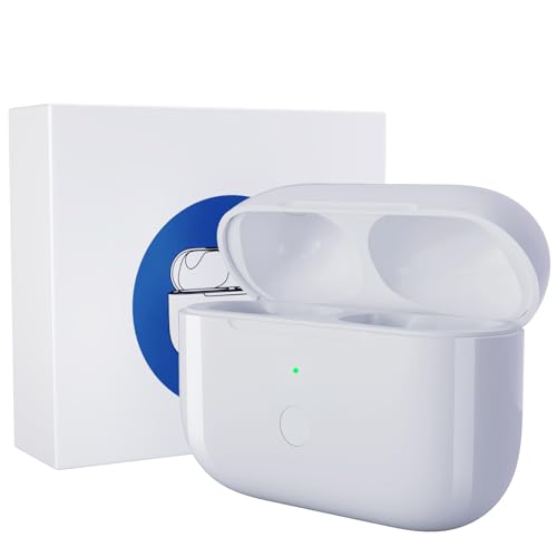 Estojo de carregamento sem fios de substituição compatível com Air pod 3RD geração, estojo de 600 mAh para Airpod 3RD geração com botão Bluetooth para emparelhamento
