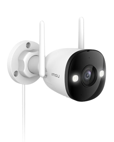 Imou 3MP Câmara de vigilância Wi-Fi exterior com detecção humana, defesa ativa luz estroboscópica, 2 K câmara IP de segurança, visão noturna colorida, IP67 impermeável, compatível com Alexa