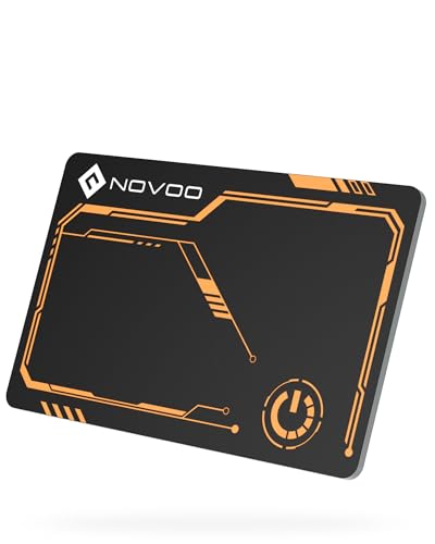 NOVOO Air Tag Card Wallet Tracker, 1,6 mm cartão inteligente fino, 6 anos bateria, IP68, compatível com a Apple onde está (apenas iOS), localizador Bluetooth para carteiras/pastas/passaportes