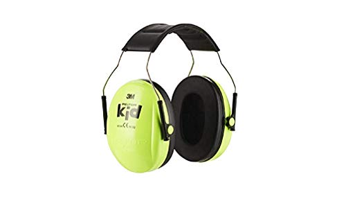 3M Peltor de orelhas para crianças H510AK, verde néon e proteção auditiva para crianças. Ajustável. Níveis de ruído: 87-98 dB (SNR: 27 bB), escola, concertos, festivais, fogos de artifício, jogos