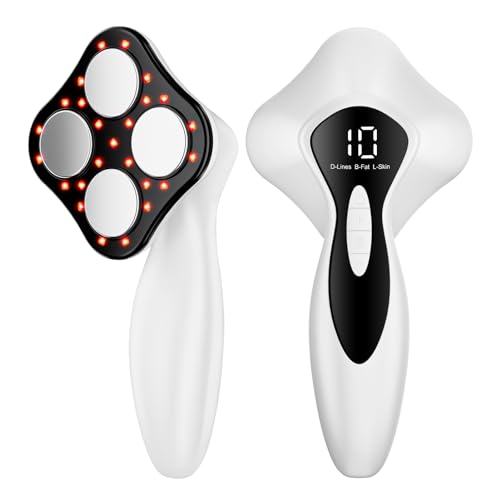 Massajador anticelulite eletrónico, eficiência clinicamente testada, massajador anti-celulite para mulheres e homens para massagem na cintura, abdómen, glúteos, braços, pernas e costas (branco)