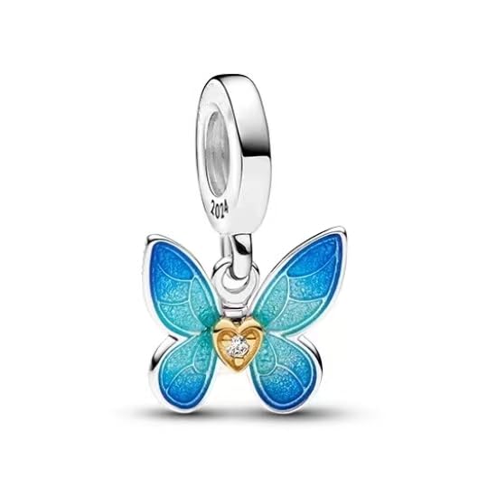 GHMIOU Charm - Missangas de prata de lei 925 com contas de desenhos animados de prata de lei 925, prata esterlina