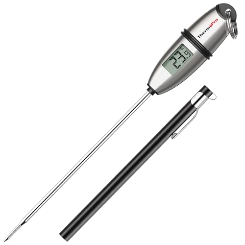 ThermoPro TP02S Termómetro de cozinha digital, com leitura instantânea em 5 segundos, com sonda longa para usar em carne de churrasco, comida, líquidos, óleo e água