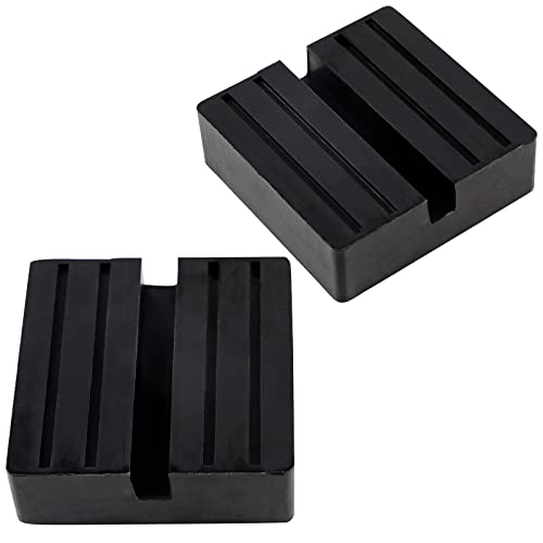 EXLECO (2) Almofada de borracha de carro universal Car Jack Pad almofada de borracha para ajuste do carro (75 x 75 x 25 mm)