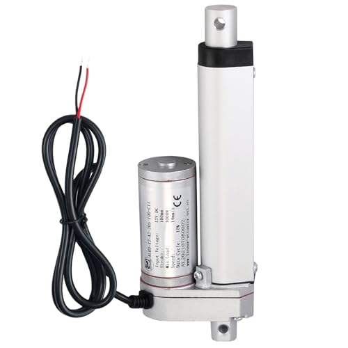 EYPINS 100 mm atuador linear motor, motor de atuador linear DC, 12 V 1000 N, para abridor de porta elétrica de carro RV, mesas elevadoras de TV, maca de massagem, camas elétricas, sofás elétricos