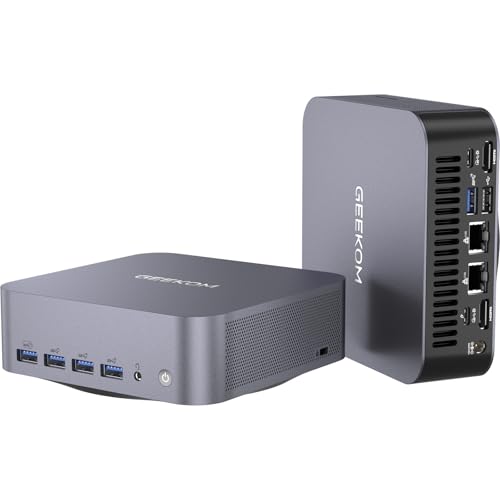 GEEKOM AI Mini PC GT1 Mega - com Intel Core U9 185H, 32 GB DDR5 + 2 TB SSD, porta LAN dupla de 2,5 Gbps, mini computador de mesa com Windows 11 Pro, WiFi 7, AR em tempo real, quatro ecrãs. 4G