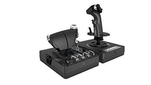 Logitech G X56 H.O.T.A.S Controlador com aceleração e alavanca RGB, 6 graus de liberdade, 4 opções de mola, +189 controlos programáveis, RGB, 2 x USB - preto