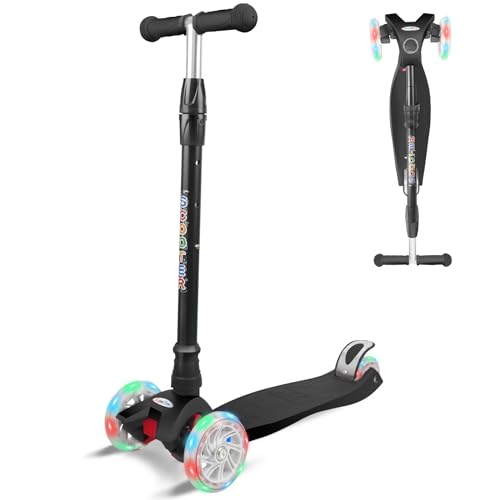KORIMEFA Scooter Scooter ajustável com 3 rodas LED para meninos e meninas dos 3 aos 12 anos Scooter infantil skate infantil com 3 altura ajustável de 72 a 85 cm
