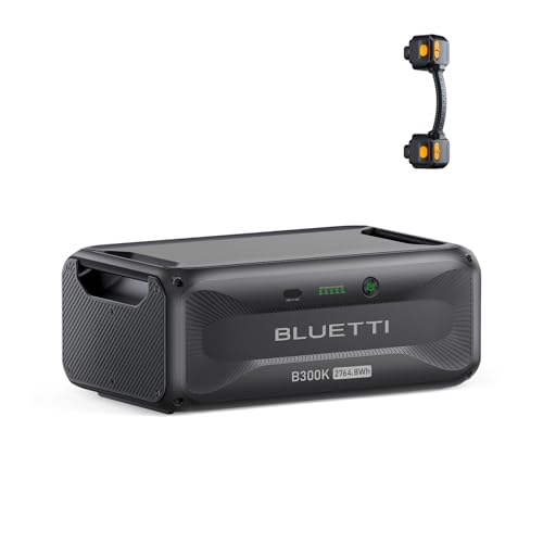 BLUETTI B300K Bateria de expansão, pacote de baterias LiFePO4 de 2764,8 Wh para gerador solar Apex 300, bateria adicional para casa, emergências e viagens pela estrada