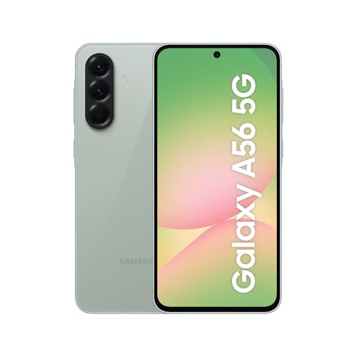 Samsung Galaxy A56 5G 128GB, telemóvel, 8 GB RAM, câmara 50 MP, azeitona, garantia do fabricante 3 anos + 1 ano extra