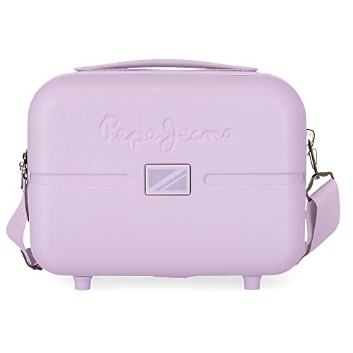 Pepe Jeans Accent mala de cabine, lilás, Neceser Adaptable con Bandolera, Precisa de ABS