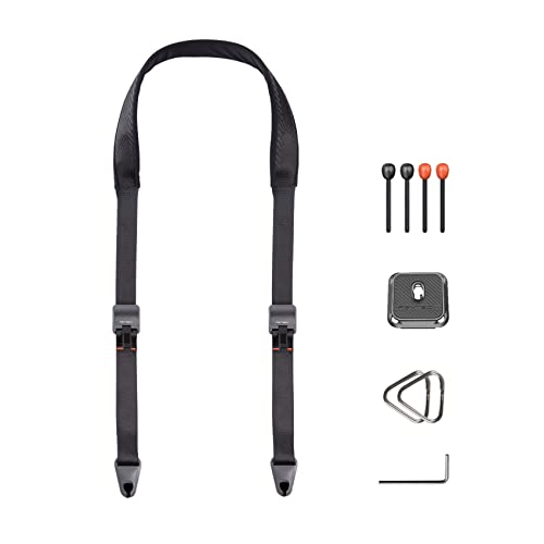 PGYTECH Alça de ombro para câmara correias de câmara para fotógrafos correia de pescoço de câmara Dslr Slr de libertação rápida ajustável 110-152 cm - preto