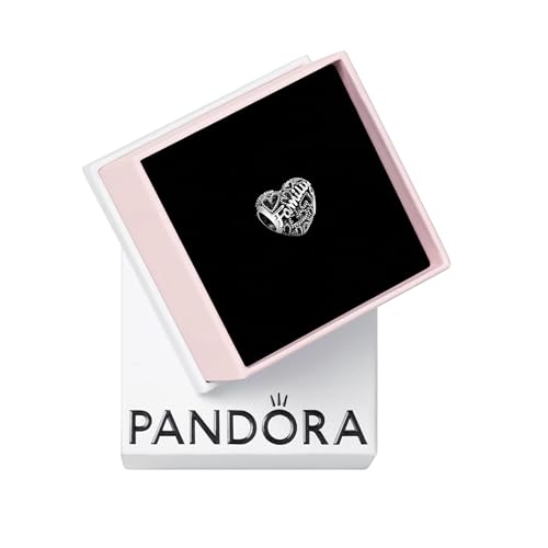 Pandora Moments Women's Sterling Silver Family Heart Bracelet Charm