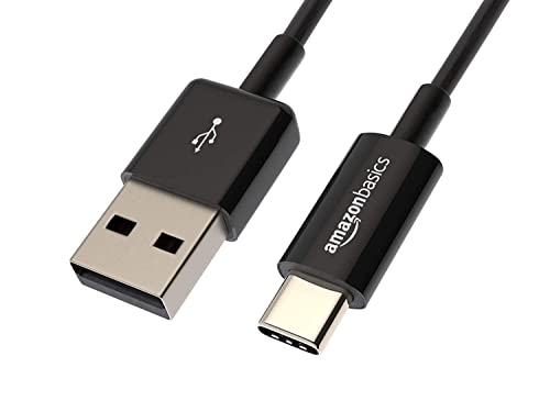 Amazon Basics Cabo de carregamento rápido USB-C para USB-A 2.0, velocidade de 480 Mbps, certificado USB-IF, para Apple iPhone 16/15, iPad, Samsung Galaxy, tablets, computadores portáteis, 0,9 m (3 pés