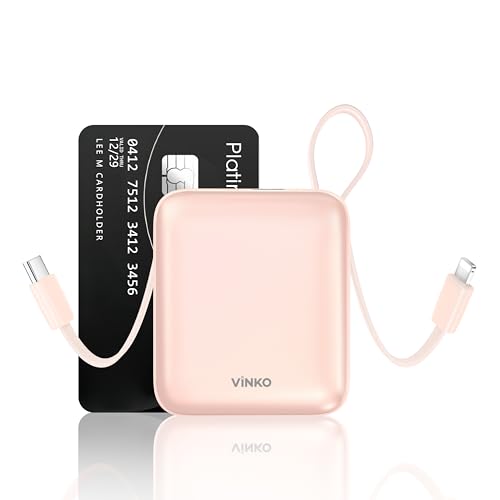 Power Bank 10000 mAh, mini bateria externa de carregamento rápido com 2 cabos, PD de 22,5 W, bateria portátil pequena, carregador portátil USB C, compatível com iPhone 16 15 14 13 12 Série Samsung