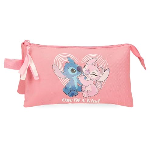 Disney Estojo escolar, estojo infafntil, feito de poliéster, compartimento triplo para melhorar a organização, tamanho ideal para ser usado na mochila, com alça lateral., One Of A Kind, Estojo triplo