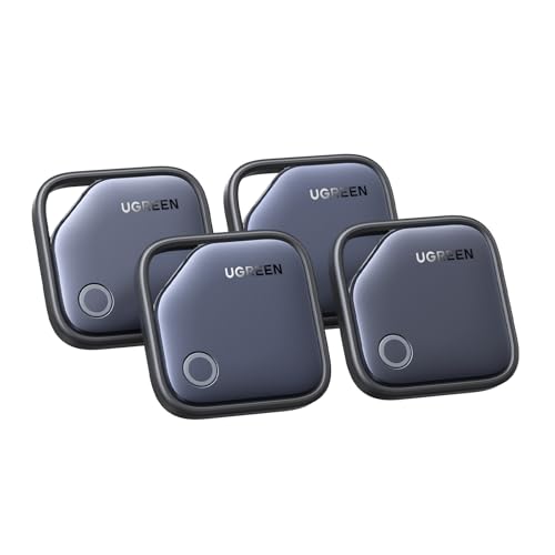 UGREEN FineTrack Smart Finder Localizador Bluetooth SmartTag Tracker suporte iOS rastreador para chaves bagagem carteira bicicleta mochila bolsa, 2 anos de bateria (4 peças)