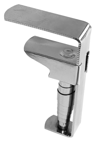 Fackelmann Toalhas de mesa ajustáveis para placas de 1,8 a 5,4 cm de espessura, fixação forte, aço inoxidável resistente e duradouro, inclui 4 unidades