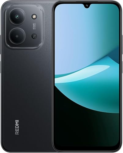 XIAOMI Redmi 15C Smartphone 4+128 GB ecrã de 6,9" 120Hz câmara IA de 50 MP bateria de 6000 mAh carregamento rápido de 33 W processador Octa-Core preto (com capa)