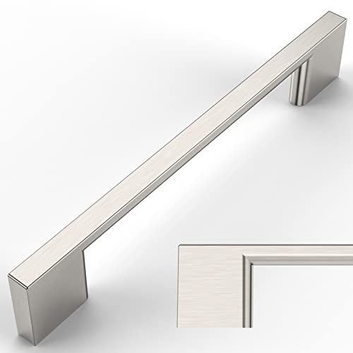 Amerdeco 6 peças puxadores cozinha 128 mm puxadores armários acetinado escovado puxador porta puxadores gavetas de liga de zinco móveis puxador UK0019