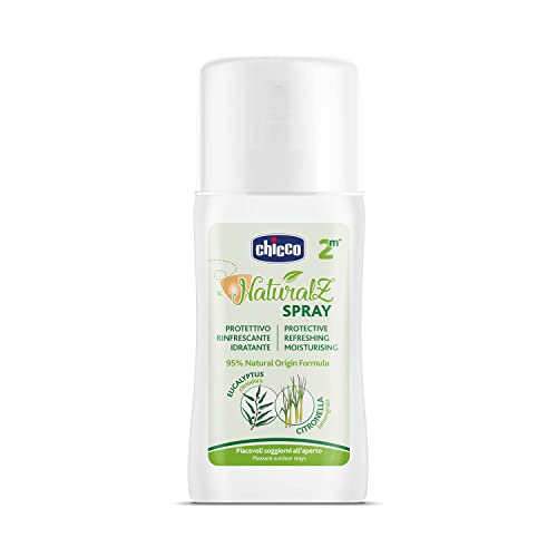 CHICCO NaturalZ Protector em spray de 100 ml, proteção natural durante o verão, com citronela e eucalipto proteção dia e noite