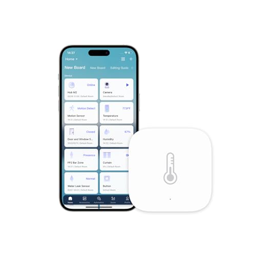 Aqara Sensor de temperatura e humidade, requer AQARA HUB, Zigbee, para controlo remoto e doméstico, termómetro higrómetro sem fio, compatível com HomeKit, Alexa, funciona com IFTTT