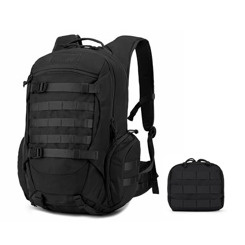 Mardingtop Mochilas de caminhada táticas mochilas mochilas de caminhadas ao ar livre para acampar caminhadas viagens e conjunto de remendos