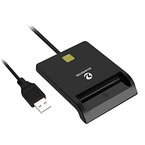 ZOWEETEK Leitor dnie eletrónico, leitor dni, compatível com todos os cartões de DNI com USB.