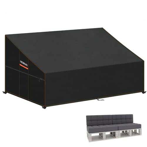 HEIMUNI Capa para sofá exterior impermeável 3 lugares, capa para sofá de paletes capa protetora sofá exterior anti-poeira, capa paletes exterior impermeável, capa para móveis de exterior 255 x 99 x