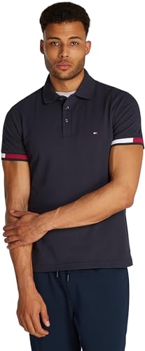 Tommy Hilfiger Polo de manga curta homem Flag Cuff Slim Fit