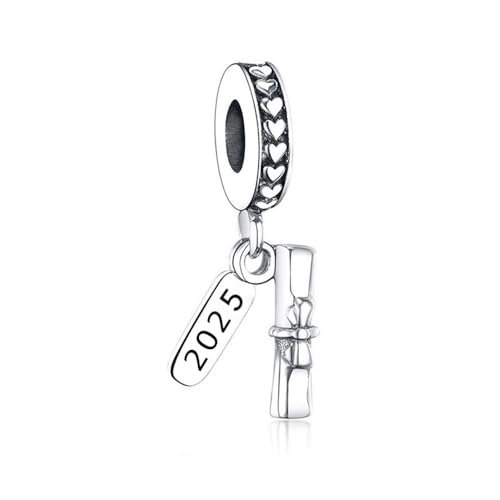 PHCLASY 2025 Graduação Charms contas pendente compatível europeu pulseira colar, graduação Charm para mulher
