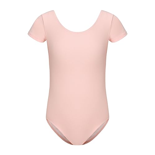 HIPPOSEUS Camisola de balé, dança para menina, mangas curtas, balé, body leotardos dança clássica, ginástica rímica, AM0019DX