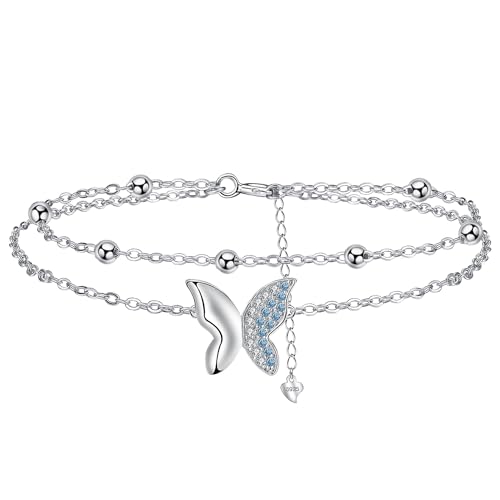 Yinsen Pulseiras para mulher prata de lei 925 para mulher com 3A zircónia cúbica pulseira, ajustável 17 4 cm pulseiras, presentes para mulheres
