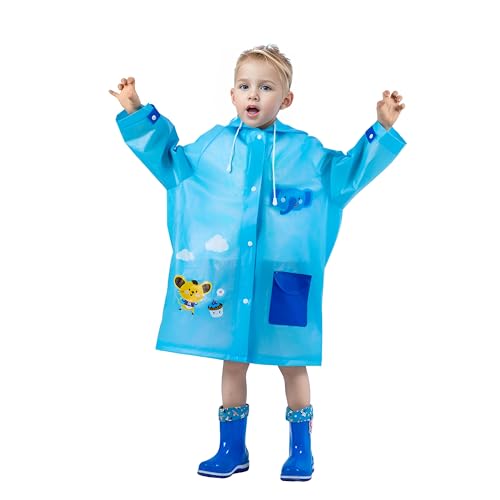 amo nenes Capa de chuva leve para crianças, impermeável, poncho de chuva reutilizável com capa para mochila de desenhos animados, desportivo, unissexo, 1-12 anos, S M L XL