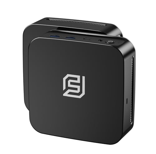 FUNYET Mini PC Win 11 Pro Laptop, Alder Lake-N95 (até 3,4 Ghz, 15 W) 16 GB DDR4 RAM 512 GB SSD, Desktop Computer 4K, DP+HDMI/WiFi/BT5.0/RJ45/USB3.2, preto