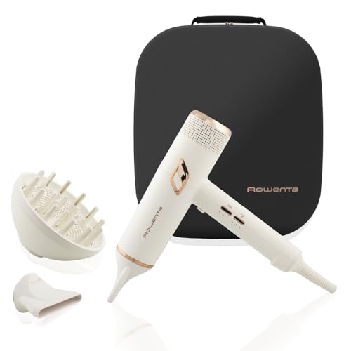 Rowenta Ultimate Experience Mastria secador de cabelo, poderoso fluxo de ar, design ultraleve, cabelo brilhante, motor nano sem escovas, CV9910F3