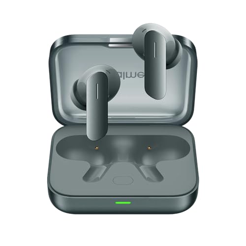 realme Buds Air 7 auriculares sem fios, 6 microfones com cancelamento de ruído e altifalante de 12,44 mm, 52H tempo de reprodução, auriculares sem fios Bluetooth 5.4 à prova d'água, verde