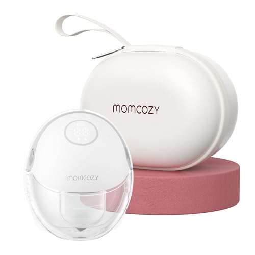 Momcozy Extrator de leite mãos-livres Mobile Style | M6, extrator de leite portátil, ritmo ideal para mais leite, flange DoubleFit mais ajustado e discreto com 3 modos e 9 níveis - 24 mm (1, cinzento)
