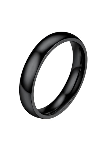 PROSTEEL O anel personalizável para homem e mulher em aço inoxidável/banhado a ouro, anel de aliança simples de 2 mm/4 mm/6 mm/8 mm, tamanho 47/49/52/54/57/59/62/64/67/69