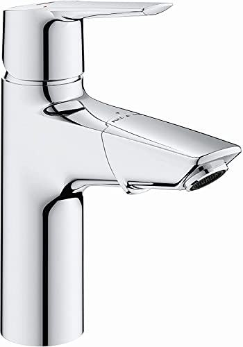 Grohe Start QuickFix - Torneira de lavatório monocomando M (cano removível, esvaziador push-open, menor consumo de água, instalação rápida, altura 191 mm), crómio, 24205003