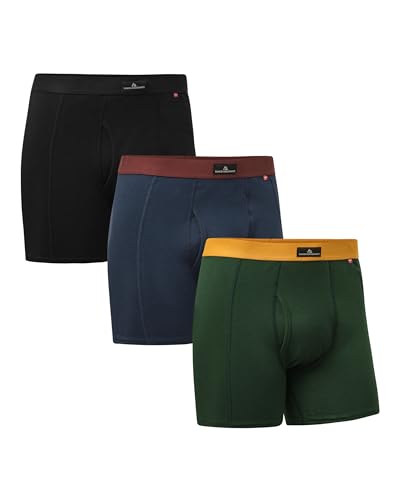 DANISH ENDURANCE Cuecas homem boxers de algodão premium, com ou sem cuecas, conjunto de 3 ou 10, roupa interior confortável e elástica