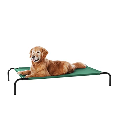 Amazon Basics Cama elevada refrescante para cães de estimação, verde, GG, 130 x 80 x 19 cm (L x Al)