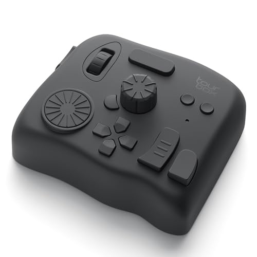 TOUR BOX Elite, Controlador de edição de vídeo e fotografia, Bluetooth teclado personalizável de atalhos, consola de computador criativo para Photoshop Lightroom Premiere, tablet gráfico Windows Mac