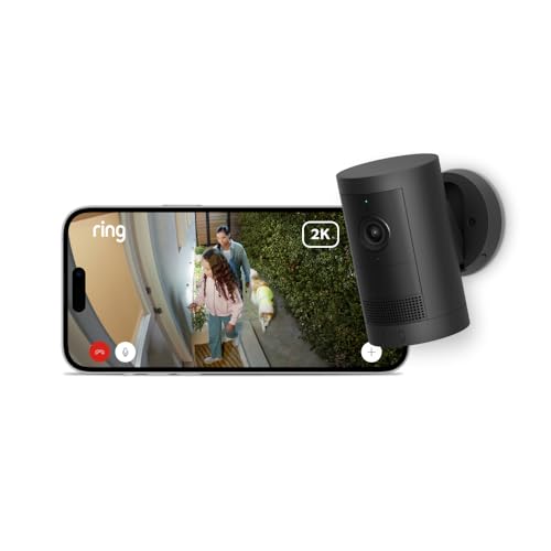 Novedad Ring | Cámara exterior Plus solar (Outdoor Camera Plus): cámara inalámbrica de seguridad exterior, 2K con Ring Vision, instalación propia, alternativa a CCTV (30 días gratis de Ring Home)