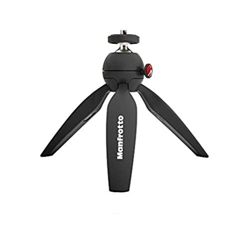 Manfrotto PIXI Minitrípé, para câmaras CSC, DSLR de nível de entrada, material adaptado, preto, MTPIXIMII-B