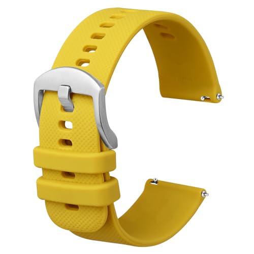 Anbeer Correias de relógio de silicone para homens e mulheres, correias de relógio de substituição de libertação rápida 16 mm 18 mm 19 mm 20 mm 16 mm 22 mm 24 mm