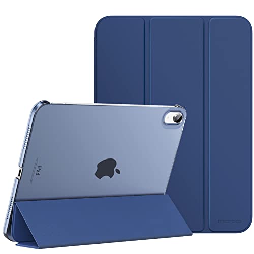 MoKo Capa para iPad (A16) 11ª geração 2025 11 polegadas, iPad 10ª geração 2022 10,9 polegadas capa traseira translúcida fina de PC suporte dobrável cobertura, azul-marinho