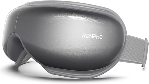 RENPHO Eyeris 1 - Massajador de olhos com calor, música Bluetooth e massagem vibratória, massajador ocular para aliviar a tensão ocular olhos secos melhorar o sono, presentes para mulher e homem
