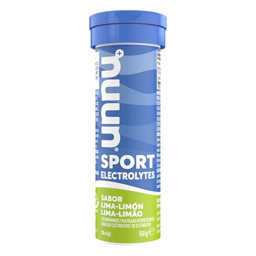 Nuun Sport Limão comprimidos fervescentes com eletrólitos e vitamina C, contribui para uma ótima hidratação e funcionamento do sistema imunitário, 1 tubo com 10 comprimidos fervescentes