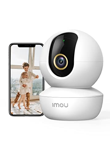 Imou 4MP Câmara de vigilância Wi-Fi interior de 360° com detecção humana AI, 2,5 K câmara IP Wi-Fi com visão noturna, áudio bidirecional, sereia, controlo remoto, modo de privacidade, compatível com
